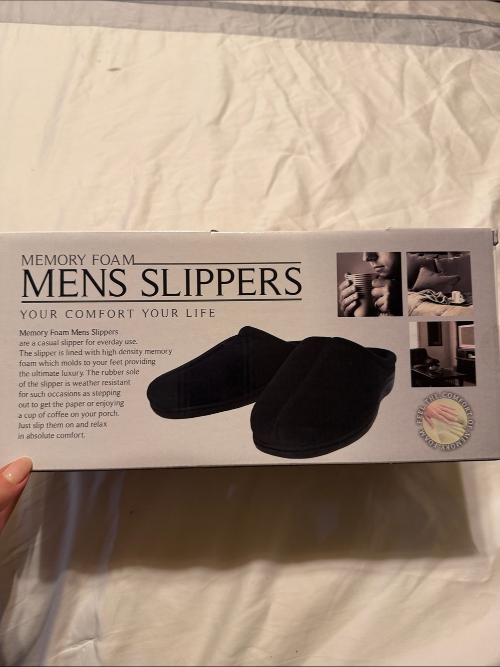 Men’s memory foam slippers size 8-10 - Picture 3 of 3